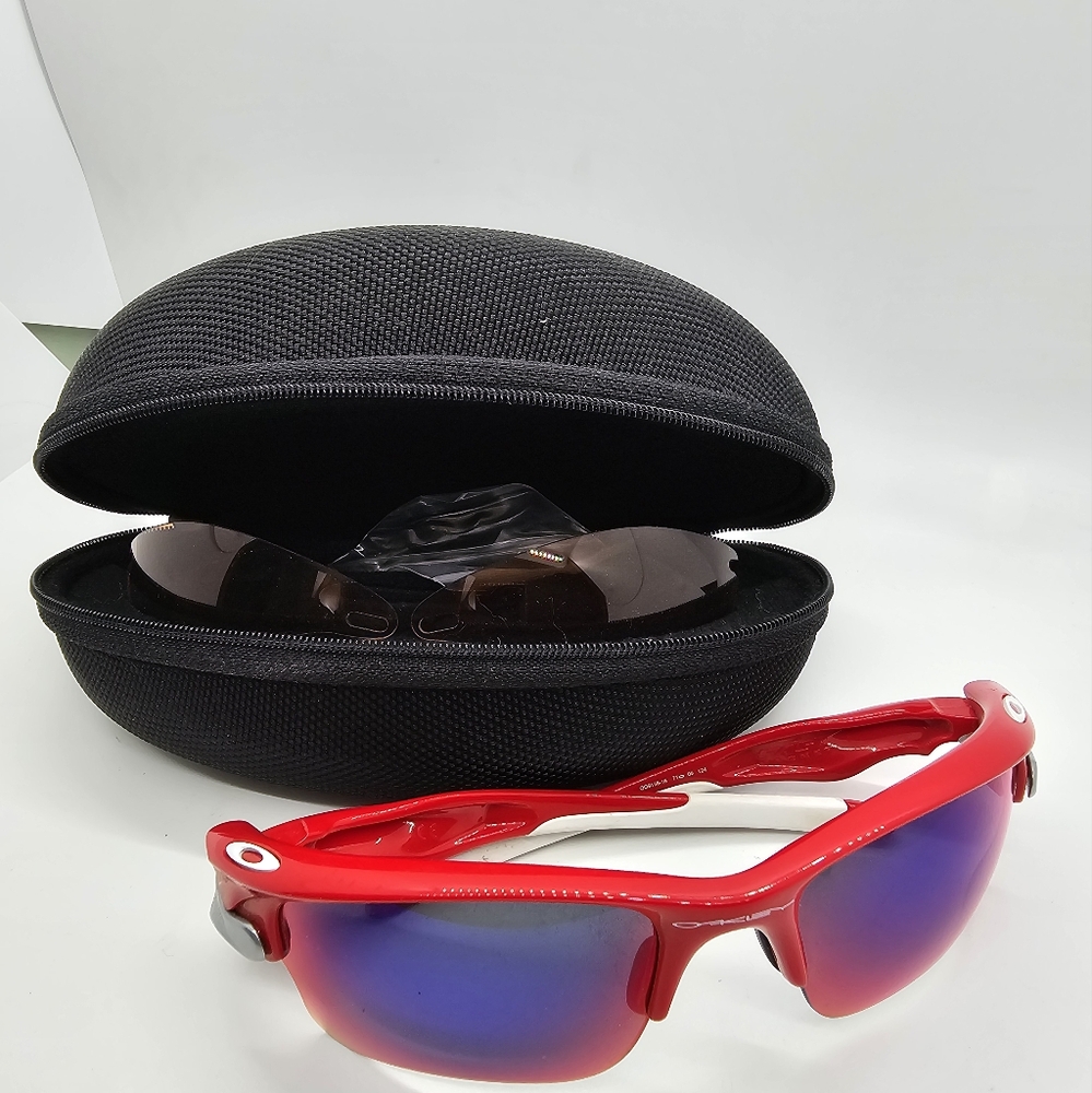 Oakley Flak Jacket XLJ Infrared OO9156-16 Sunglasses with extra lens